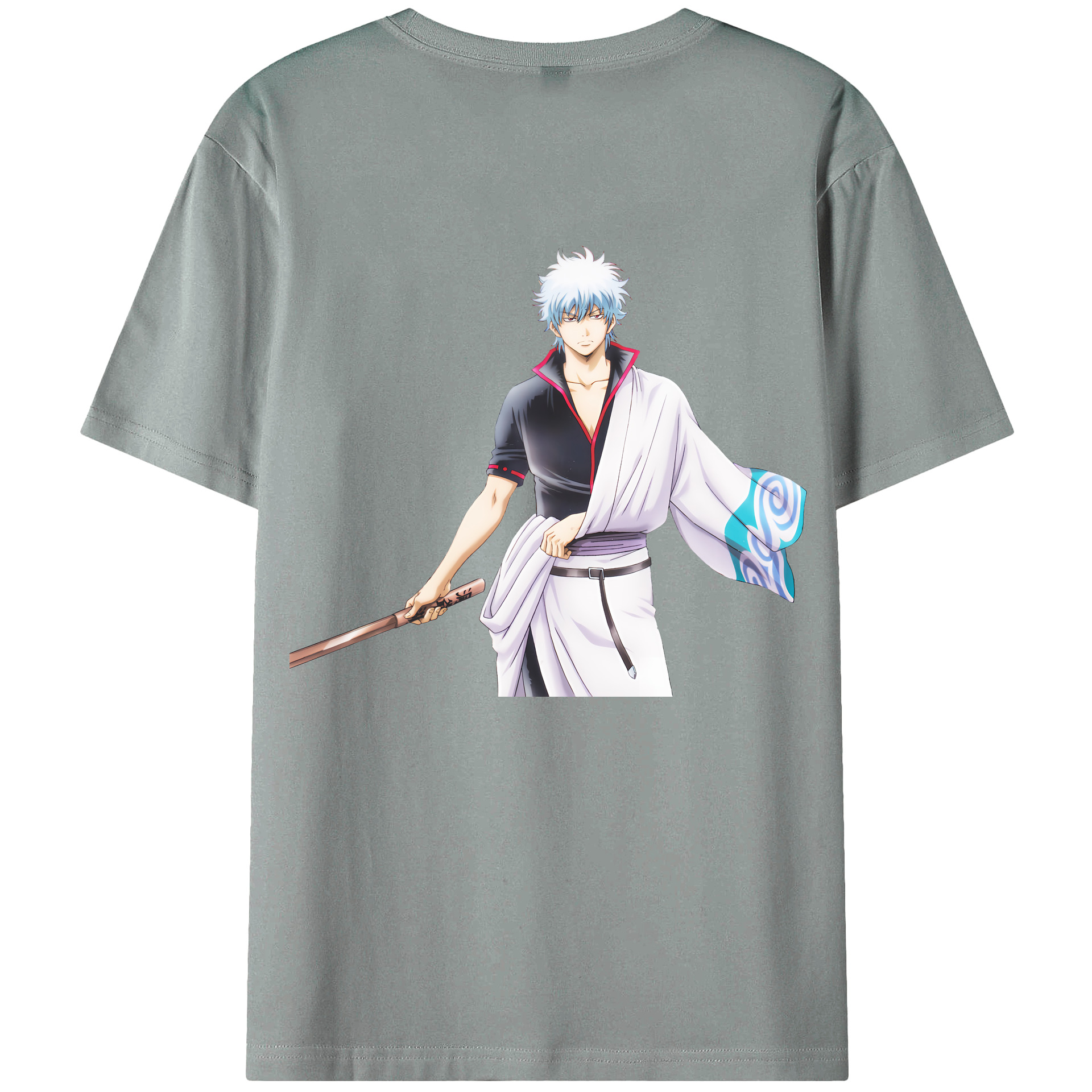 （画像用） ぎんたま 坂田銀時（さかたぎんとき） 神楽 志村新八（しむら しんぱち） GINTAMA Sakata Gintoki Kagura Shimura Shinpachi 綿100％ メンズ半袖Tシャツ（バックプリント） 通気性